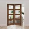Coventry Clear Glazed Walnut Internal Door Fold Kit -Home Door Shop 2 coventry walnut opt 3