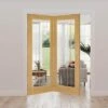 Ely 1L Glazed Prefinished Oak Internal Door Fold Kit -Home Door Shop 2 ely 1lf optv2