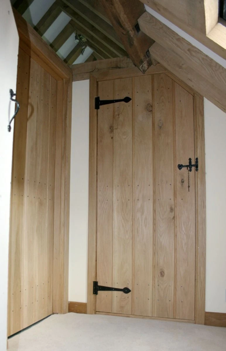 Solid Oak Ledge And Braced Rustic V Groove Door 4 Solid Oak Ledge And Braced Rustic V Groove Door - Image 2