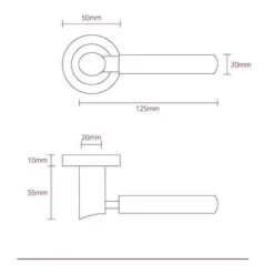 Arcadia Door Lever -Home Door Shop arcadia dimensions opt