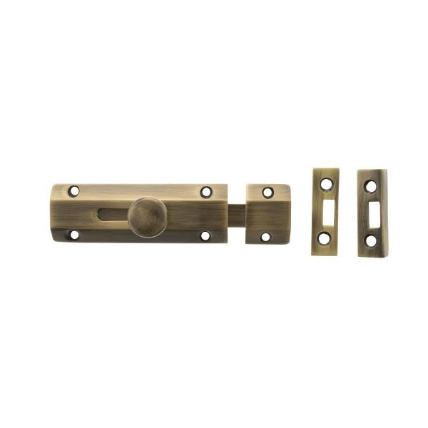 Atlantic Solid Brass Surface Door Bolt 4" 4 Atlantic Solid Brass Surface Door Bolt 4" - Image 2