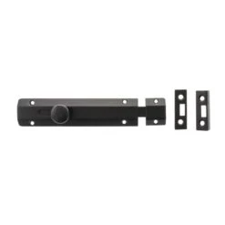 Atlantic Solid Brass Surface Door Bolt 6" -Home Door Shop asb6mb atlantic uk 6inch surface bolt matt black 1 hr 600x600 1