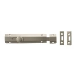 Atlantic Solid Brass Surface Door Bolt 6" -Home Door Shop asb6sn atlantic uk 6inch surface bolt satin nickel 1 hr 600x600 1