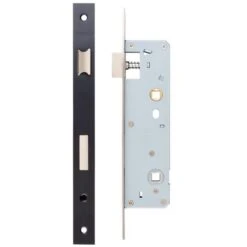 Slim Bathroom Lock 11 Slim Bathroom Lock -Home Door Shop bathroom lock black steel front 2