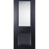 Arnhem Black Primed 2 Panel Glazed Internal Door -Home Door Shop black arnhem glazed 1l opt