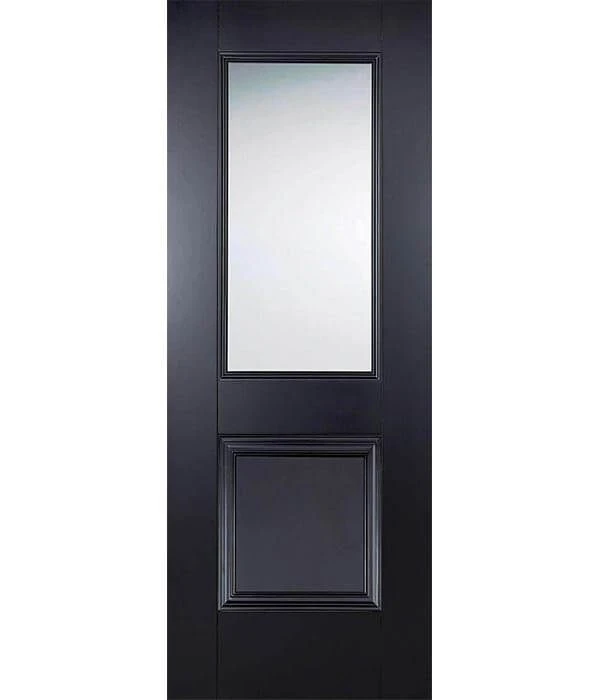 Arnhem Black Primed 2 Panel Glazed Internal Door 3 Arnhem Black Primed 2 Panel Glazed Internal Door