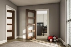 Coventry Prefinished Clear Glazed Walnut Door -Home Door Shop coventry glazed walnut