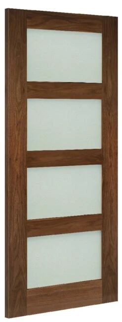 Coventry Prefinished Frosted Glazed Walnut Door 6 Coventry Prefinished Frosted Glazed Walnut Door -Home Door Shop coventry walnut f angled