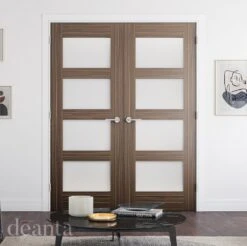 Coventry Prefinished Frosted Glazed Walnut Door 7 Coventry Prefinished Frosted Glazed Walnut Door -Home Door Shop coventry walnut obscure l