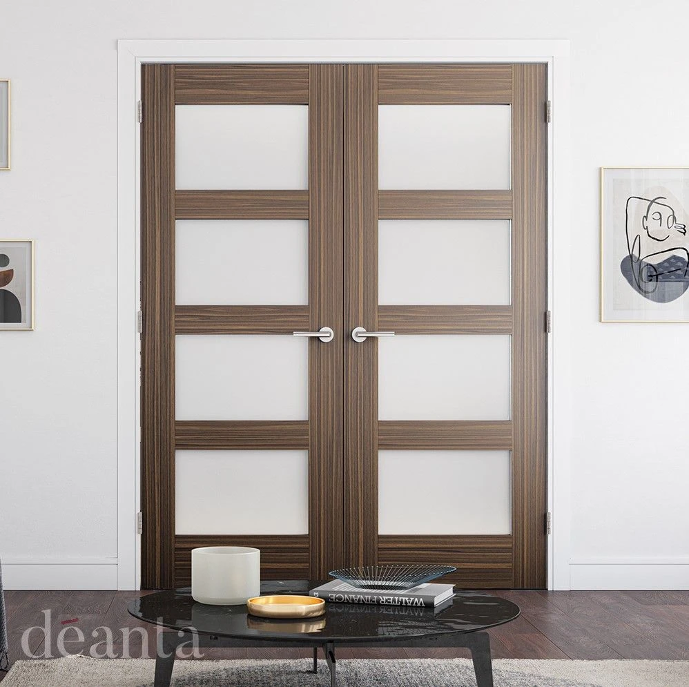 Coventry Prefinished Frosted Glazed Walnut Door 5 Coventry Prefinished Frosted Glazed Walnut Door - Image 3