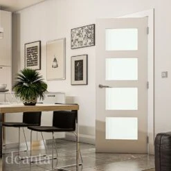 Coventry White Primed Glazed FD30 Fire Door -Home Door Shop coventry primed clear s l watermark