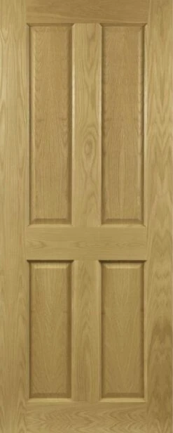 Bury Victorian Four Panel Oak Fire Door