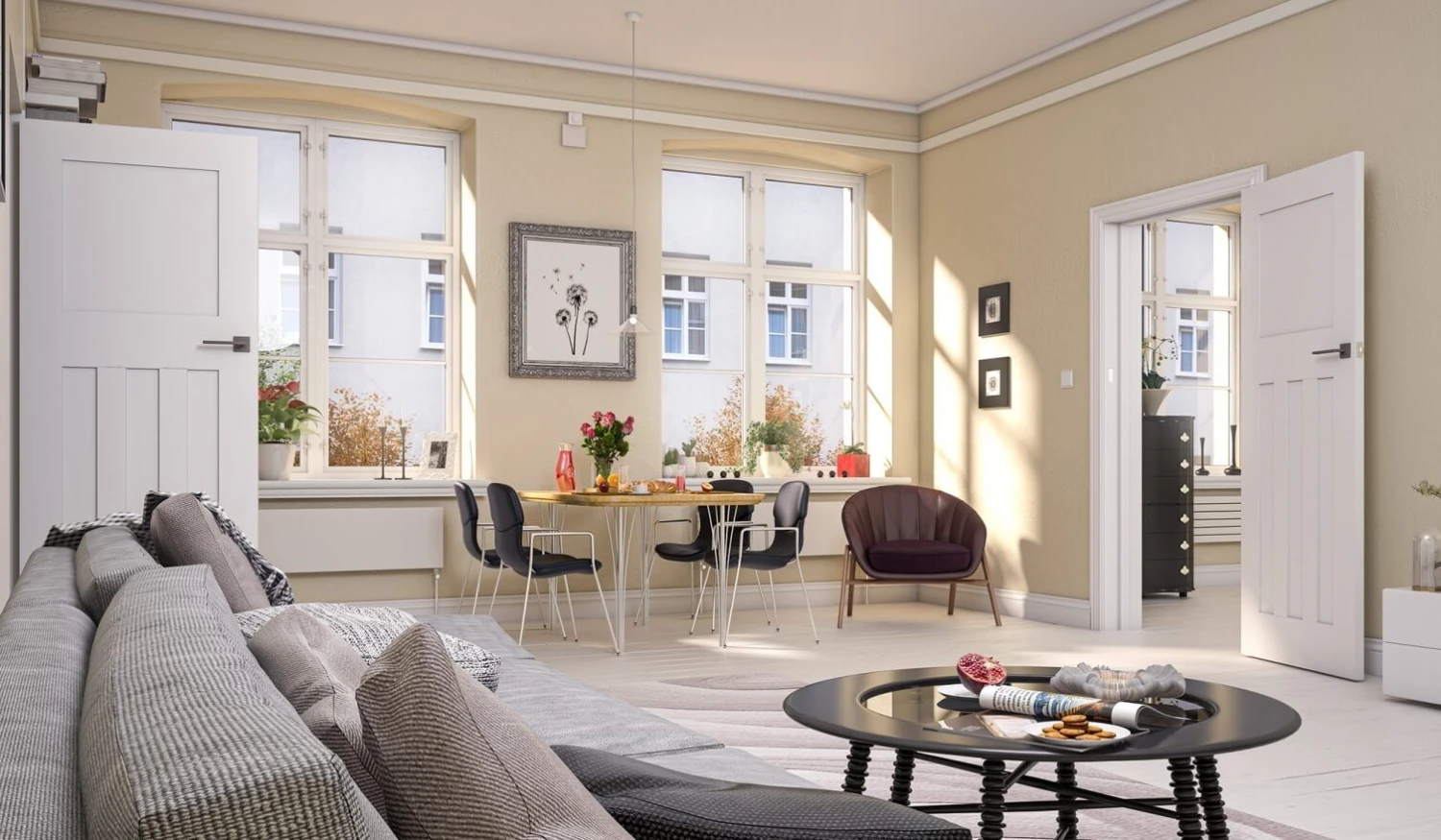 Cambridge White Primed FD30 Fire Door 5 Cambridge White Primed FD30 Fire Door - Image 3