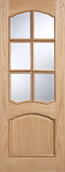 Louis Glazed Unfinished Internal Oak Door