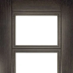 Montreal Glazed Dark Grey Ash Fire Door -Home Door Shop ed montreal prefinished glazed dark gray ash fire door closeup