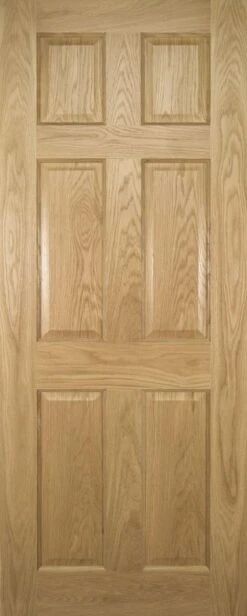 Oxford Victorian Six Panel Oak Fire Door