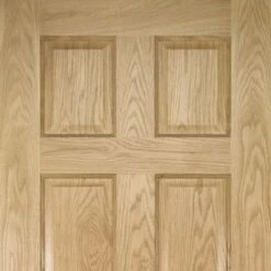 Oxford Victorian Six Panel Oak Fire Door -Home Door Shop ed oxford prefinished oak fire door closeup