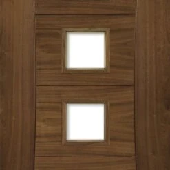 Pamplona Glazed Prefinished Walnut Fire Door -Home Door Shop ed pamplona walnut prefinished glazed fire door closeup