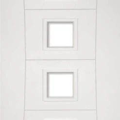 Pamplona Internal White Primed Clear Glazed Door -Home Door Shop ed pamplona white primed glazed door closeup 1