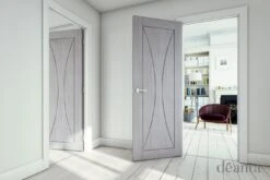 Sorrento Prefinished Light Grey Ash Door -Home Door Shop ed sorrento prefinished light gray ash door landing 2nd