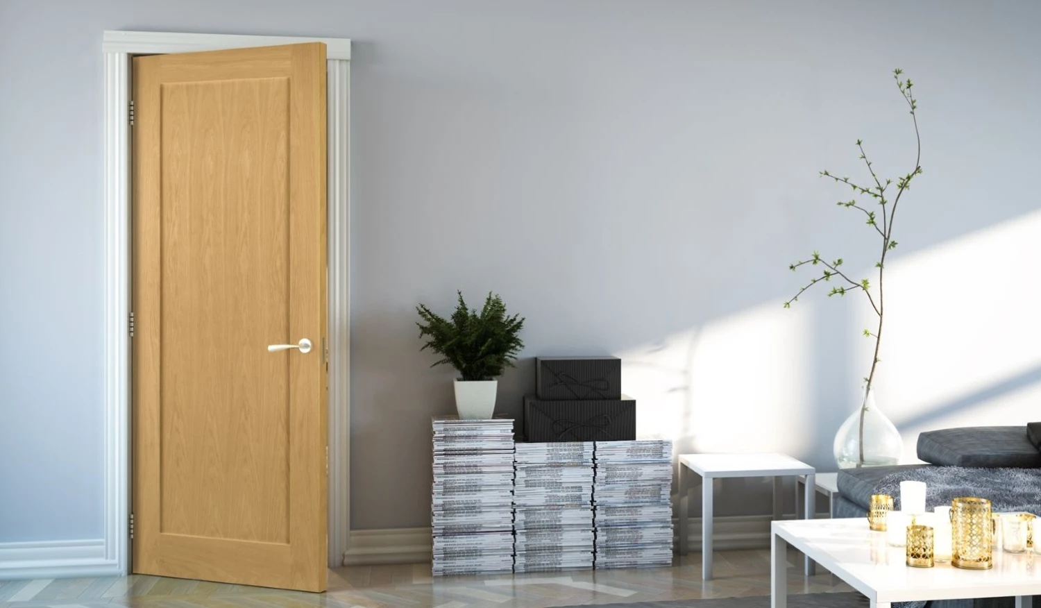 Walden Unfinished Oak Fire Door 4 Walden Unfinished Oak Fire Door - Image 2