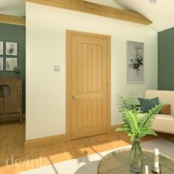 Mexicana Ely Prefinished Internal Oak 2 Panel Fire Door -Home Door Shop ely oak 2p l 1
