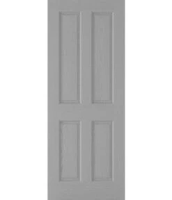 Textured 4 Panel Prefinished Grey FD30 Internal Fire Door