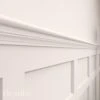 Deanta White Primed Bullnose Moulding -Home Door Shop hampton wall panelling wp closeup w bullnose 1