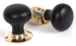 Ebonised Wooden Bun Period Door Knob