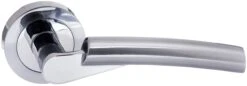 Florida Door Lever Satin Chrome/ Polished Chrome