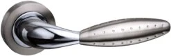 Oran Door Lever - Satin Nickel/Polished Chrome