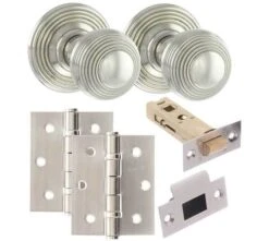 Atlantic Beehive Door Knob & Fitting Pack - Nickel