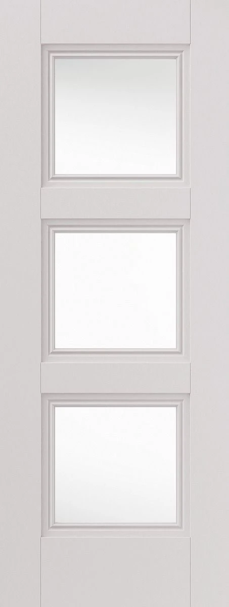 Catton White Primed Clear Glazed Internal Door 3 Catton White Primed Clear Glazed Internal Door