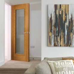 Palomino Unfinished Oak Glazed Internal Door -Home Door Shop jbk palomino glazed 3