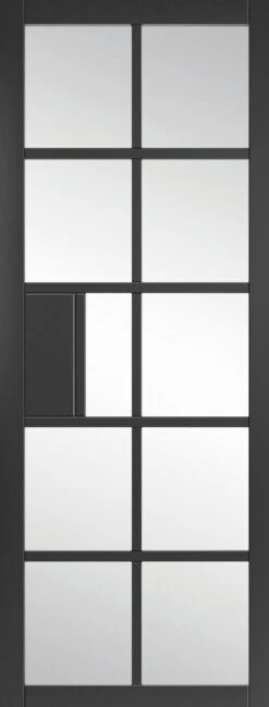 Plaza Black Clear Glass Internal Door