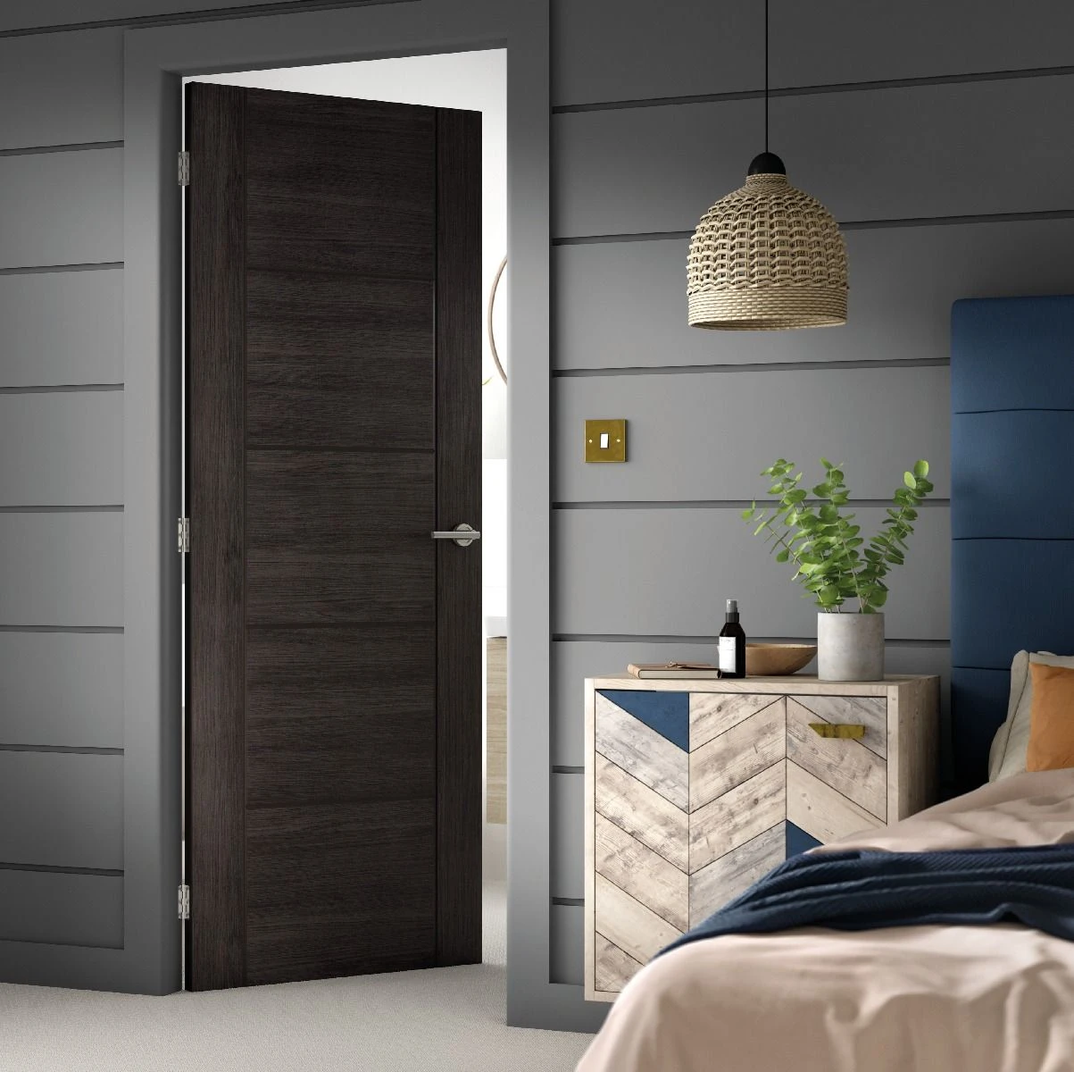 Tigris Cinza Laminate Dark Grey Internal Door 4 Tigris Cinza Laminate Dark Grey Internal Door - Image 2