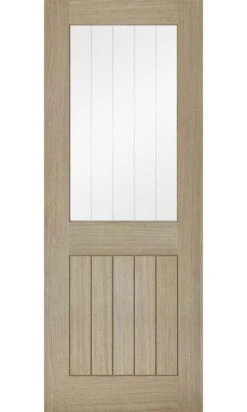 Belize Prefinished Light Grey Internal Glazed Door