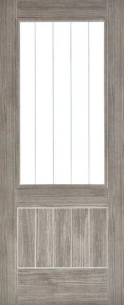 Mexicano Light Grey Laminated Glazed Internal Door