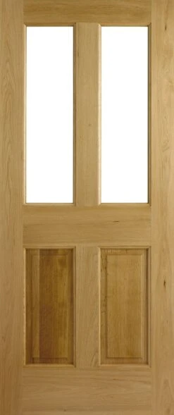 Adoorable Oak Malton 4 Panel Half Unglazed External Oak Veneer Doors