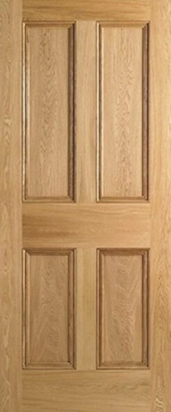 Oak Veneer 4 Flat Panel FD30 Internal Fire Door
