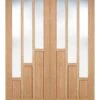Coventry Unfinished Oak Clear Glazed Internal Door Pair -Home Door Shop oak coventry glazed 3l pairs opt 1 1