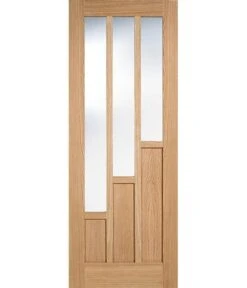 Coventry Prefinished Oak Clear Glazed 6 Panel Internal Door