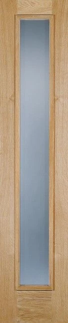 Universal Frosted Glass Oak External Sidelight