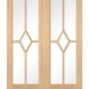 Reims Prefinished Oak Glazed Internal Door Pair -Home Door Shop oak reims glazed pair opt
