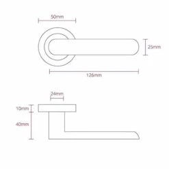 Parga Door Lever -Home Door Shop parga dimensions opt