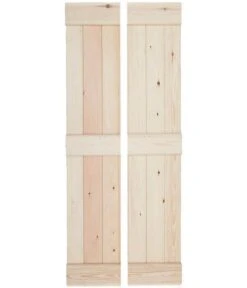 Solid Pine 3 Ledge Bifold Bead & Butt Internal Door