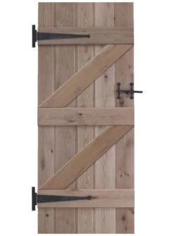 Solid Oak Ledge And Braced Rustic Bead And Butt Door