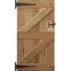 Solid Oak Ledge And Braced Rustic V Groove Door -Home Door Shop rustic landb vg door