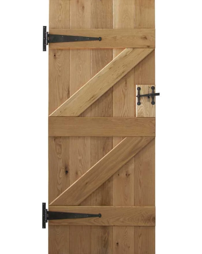 Solid Oak Ledge And Braced Rustic V Groove Door 3 Solid Oak Ledge And Braced Rustic V Groove Door