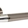 Tennessee Door Lever In Black Nickel And Polished Chrome -Home Door Shop s37rbnpc tennessee